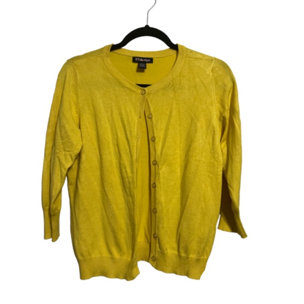 BYdesign Ladies Petite Yellow Button Up Cardigan PM
